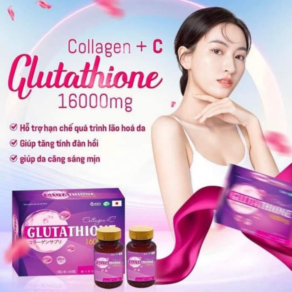 Viên uống trắng da collagen - glutathione 16000 - trắng da, mờ nám, giảm nhăn