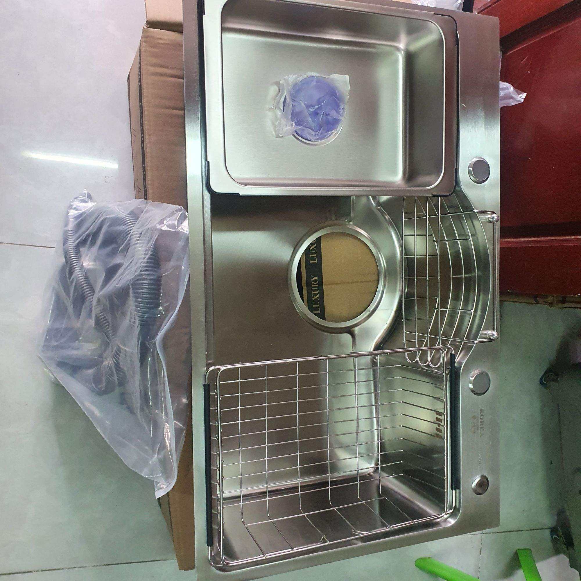 chậu rửa bát hàn quốc inoc 304 kt75×46 1 hố