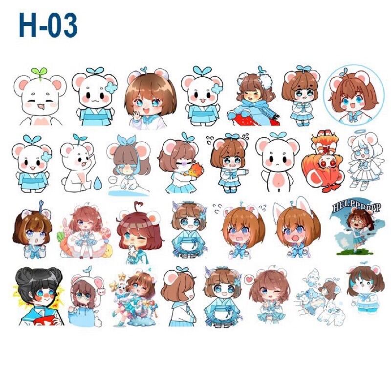 Combo 30-60 hình dán hero team ép lụa khác nhau/ Sticker hero team / stiker simmy timmy siro phong cận sammy