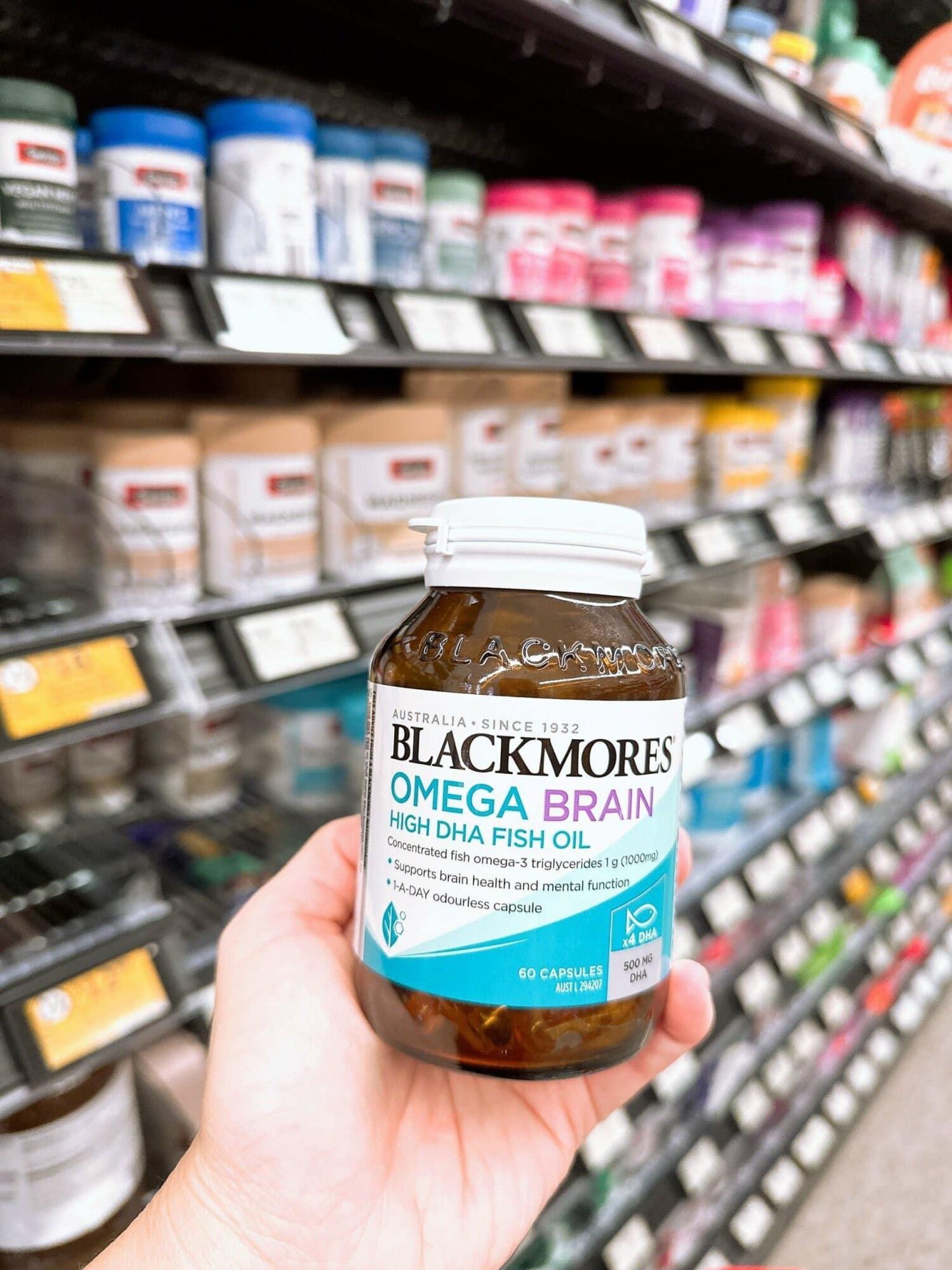 Viên bổ sung omega cho não - Blackmores Omega Brain High DHA Fish Oil 60 viên