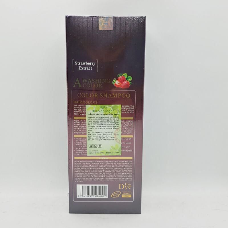 Dầu gội đen tóc phủ bạc Bibop (chai 500ml) loại nâu và đen