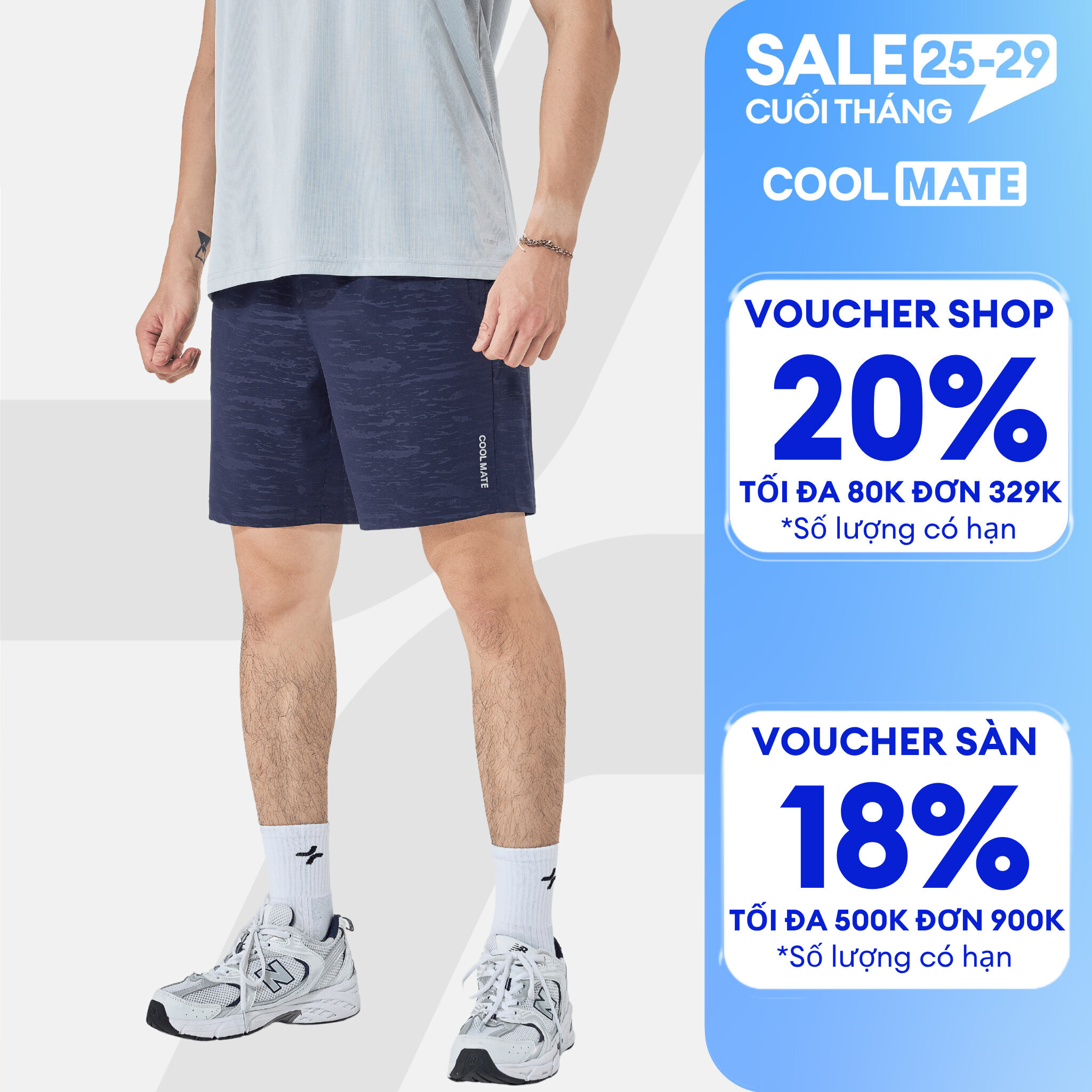 COOLMATE - Quần đùi nam thể thao Ultra Pro - thoải mái vận động