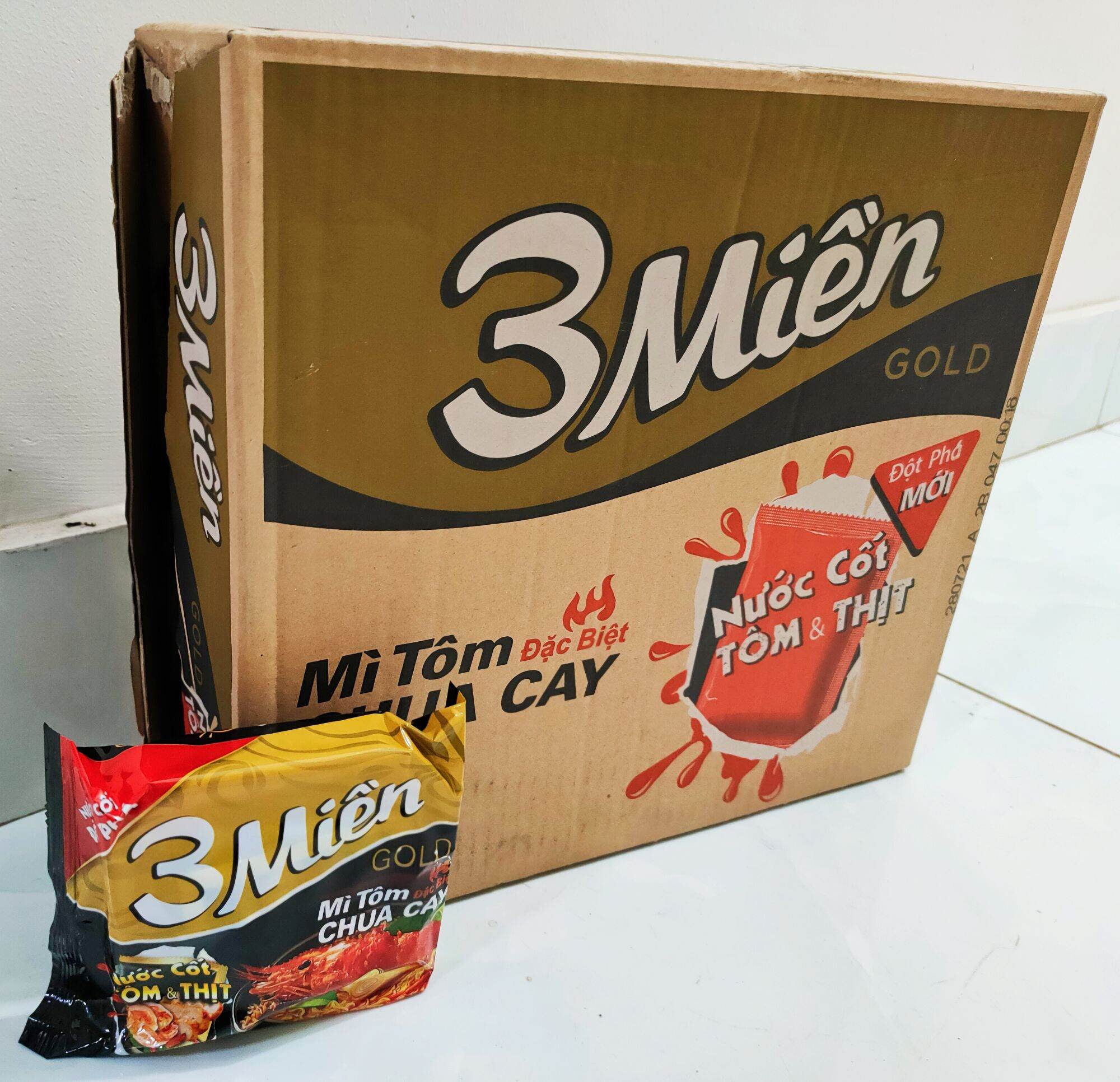 Mì ba miền gold thơm thùng 30 gói 75g x
