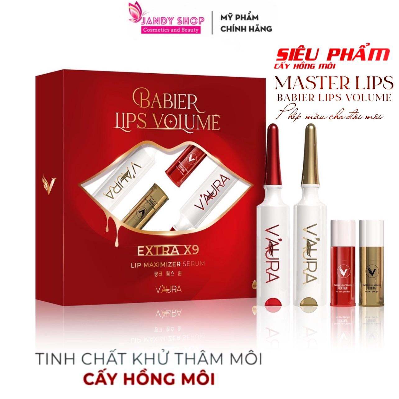 Tinh Chất Cấy Môi Vaura Babier Lips Volume Master Lips ,mờ thâm làm hồng môi sau 7 ngày