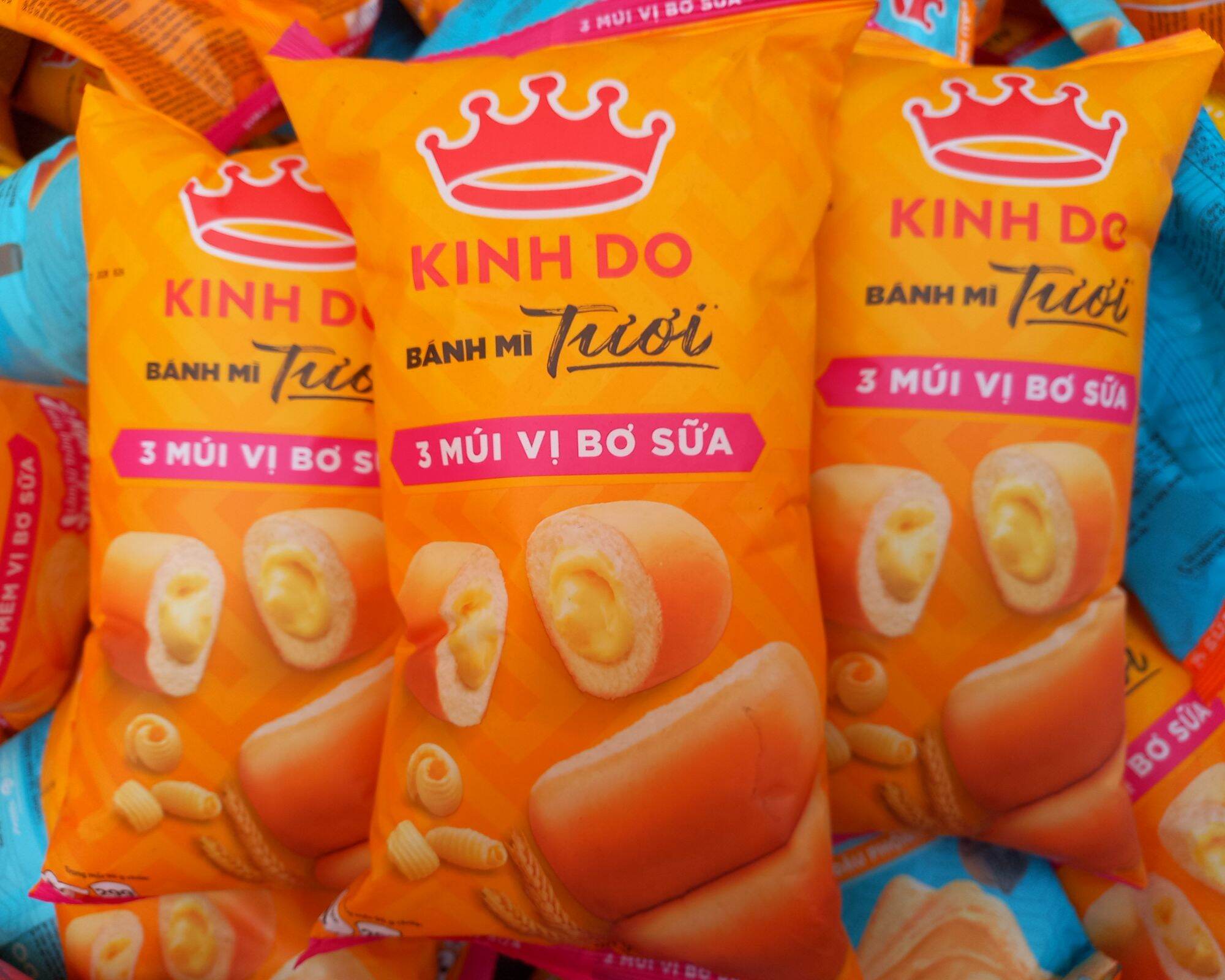Bánh mì tươi 3 múi bơ sữa kinh đô, lốc 5 bánh×90g