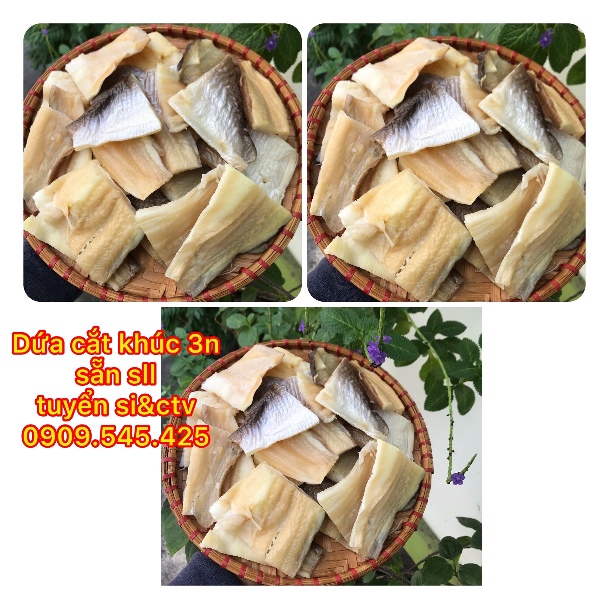 Cá dứa nuôi cắt khúc 3 nắng 500g – cá dứa ngon – bao hàng không mặn