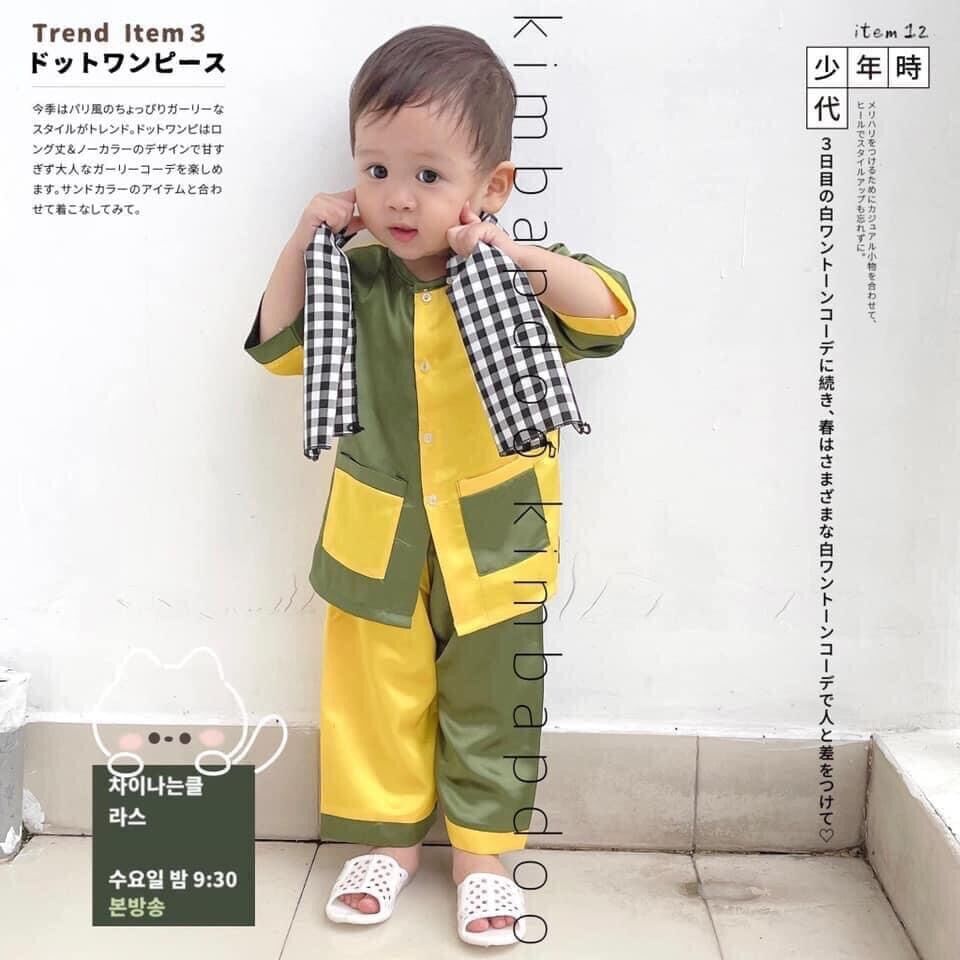 Sét bà ba nông dân cho bé - Bộ đơn màu trắng hoặc nâu.... cho bé mặc đi chùa, đi lễ hội, đi học...