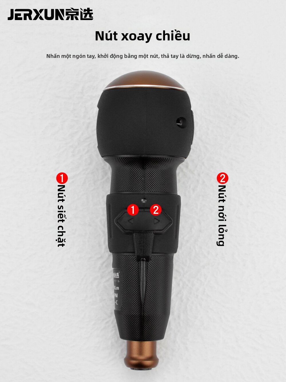JERXUN | Vít Điện Mini Sử Dụng Pin Lithium Gia Đình