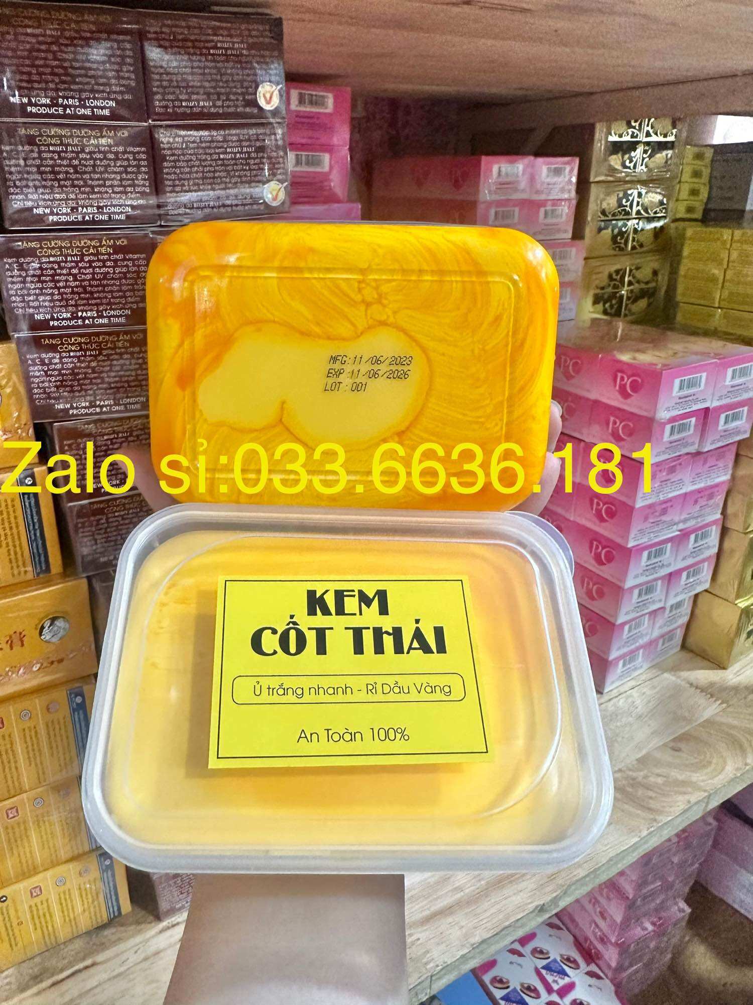 Kem cốt thái nguyên chất rỉ dầu vàng cao cấp hủ 500g