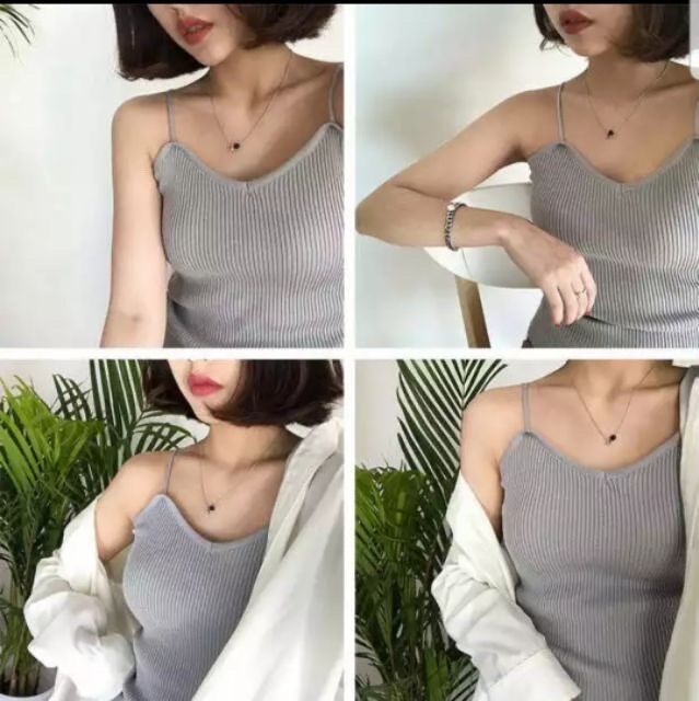 Áo 2 dây len tăm Quảng Châu