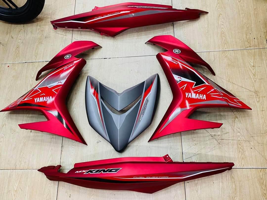tem rời exciter 150 đỏ xám, tặng kèm set logo, decal chất lượng tốt