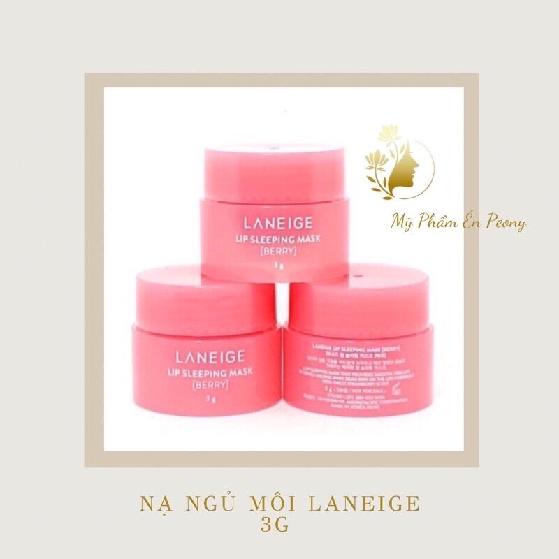 Son dưỡng môi Laneige Molazi, mặt nạ ngủ môi, tẩy tế bào chết môi, dưỡng, tái tạo môi hồng, Dưỡng môi Laneige 3g