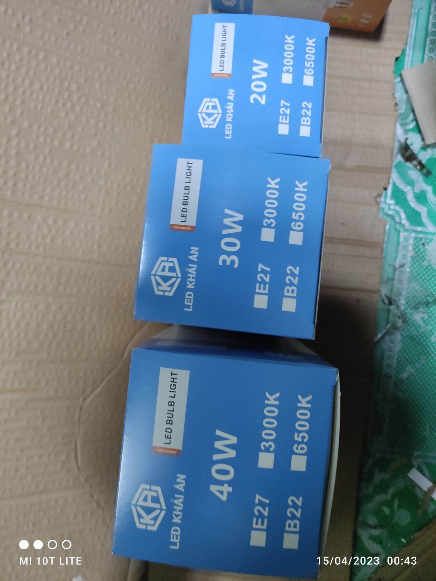 Combo 10 đèn led 20w Khải ân siêu sáng