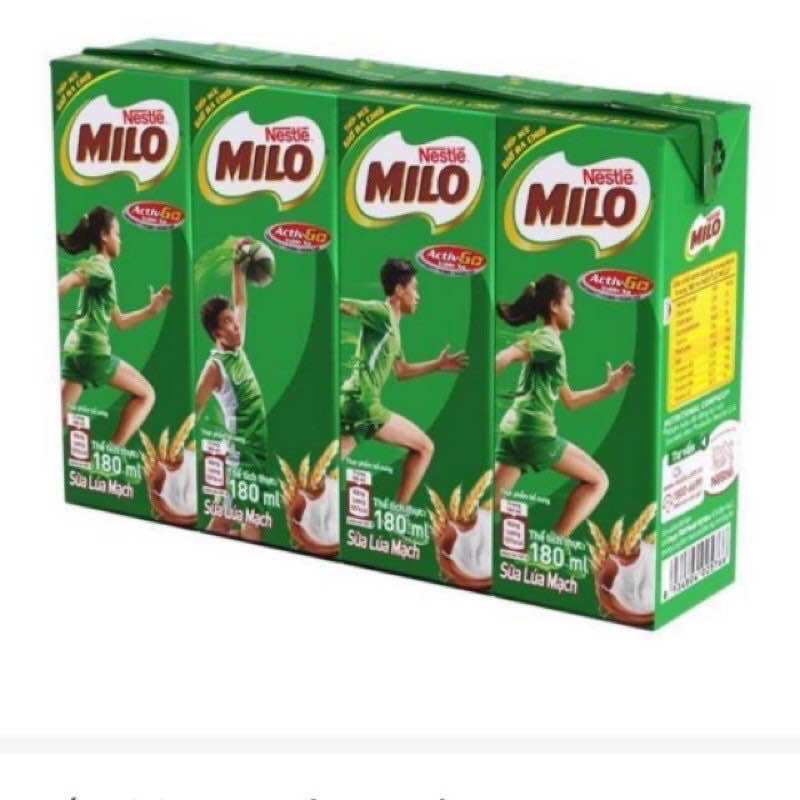 Sữa milo 180ml 1lốc 4 hộp