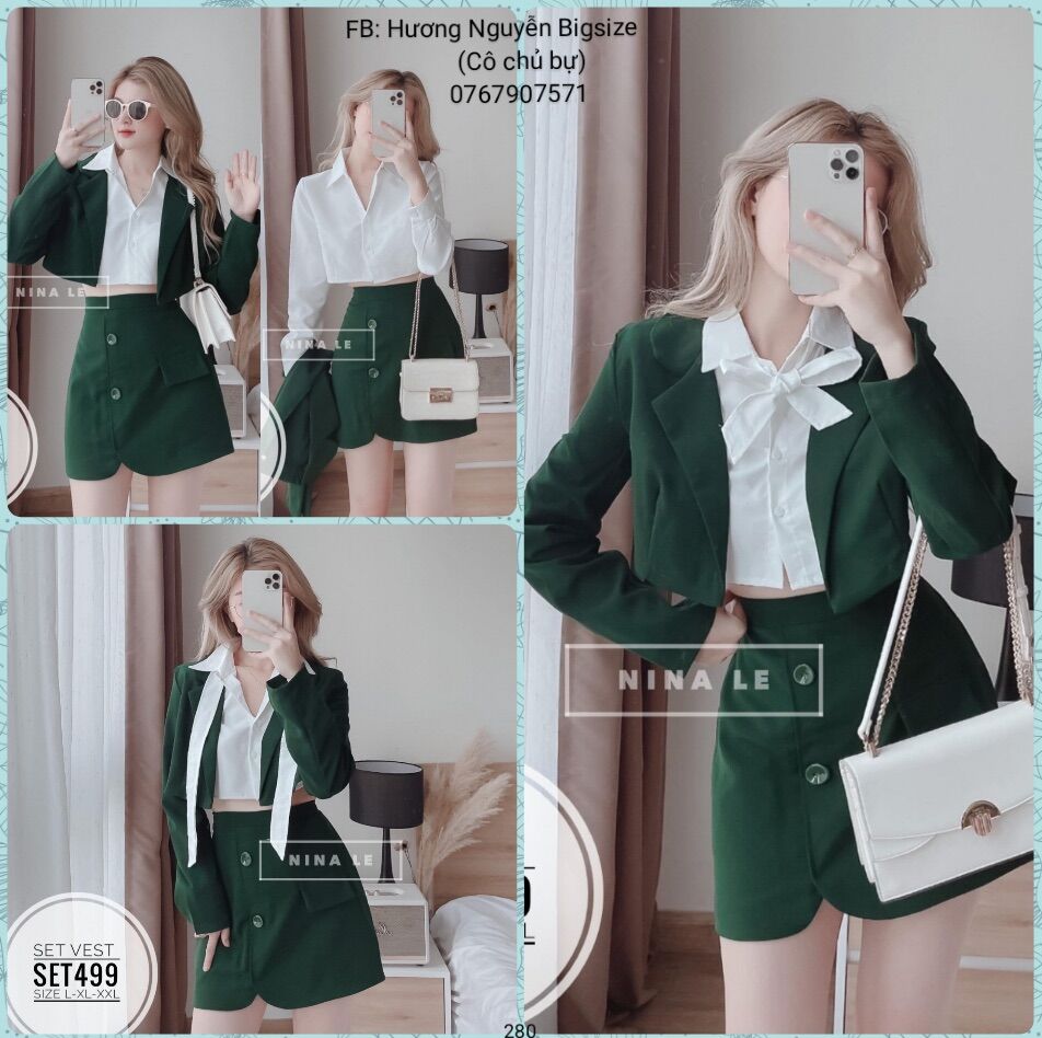 60-90kg bigsize set vest 4 món sành điệu set499