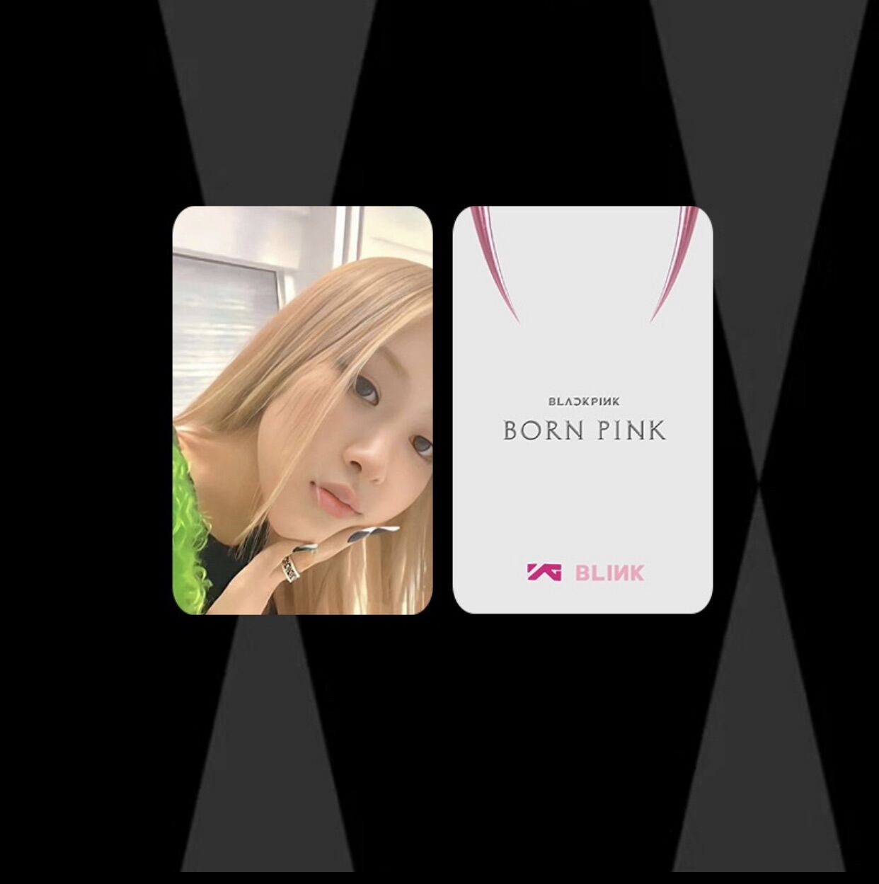 【BLACKPINK】4 cái / Thẻ ảnh BORN PINK shut down LOMO card Thẻ Flash Thẻ hành lý Thẻ Jennie LISA JISOO ROSE