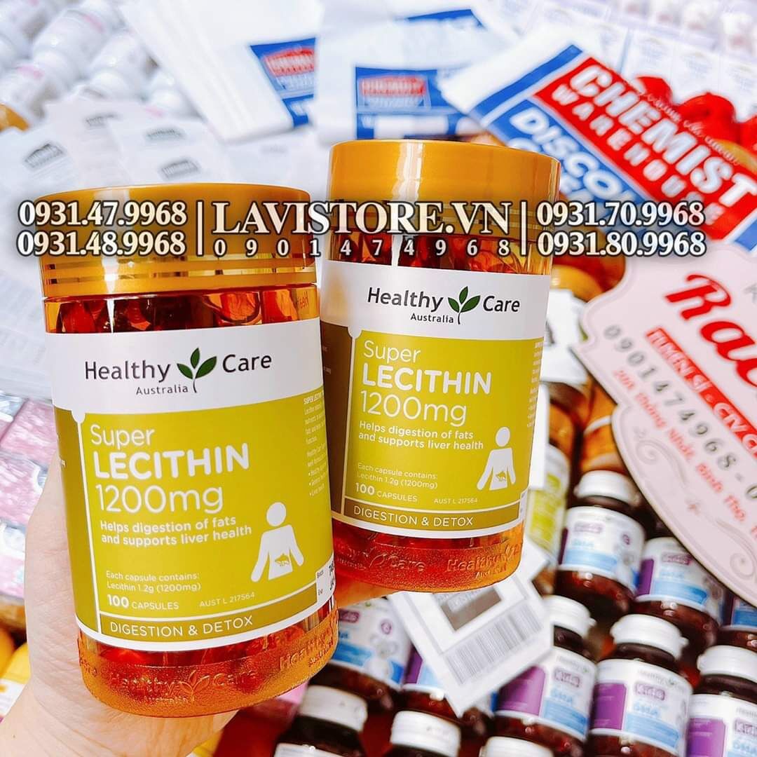 ????mầm đậu nành healthy care super lecithin 1200mg mẫu mới ????????✈️✈️ ???? hũ 100 viên xuất xứ: úc