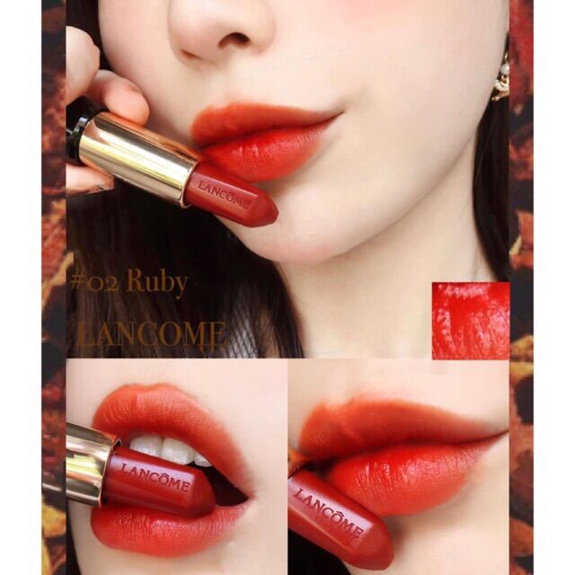 Son Lancome ruby cream 01/02/03/132/196 minisize chuẩn auth