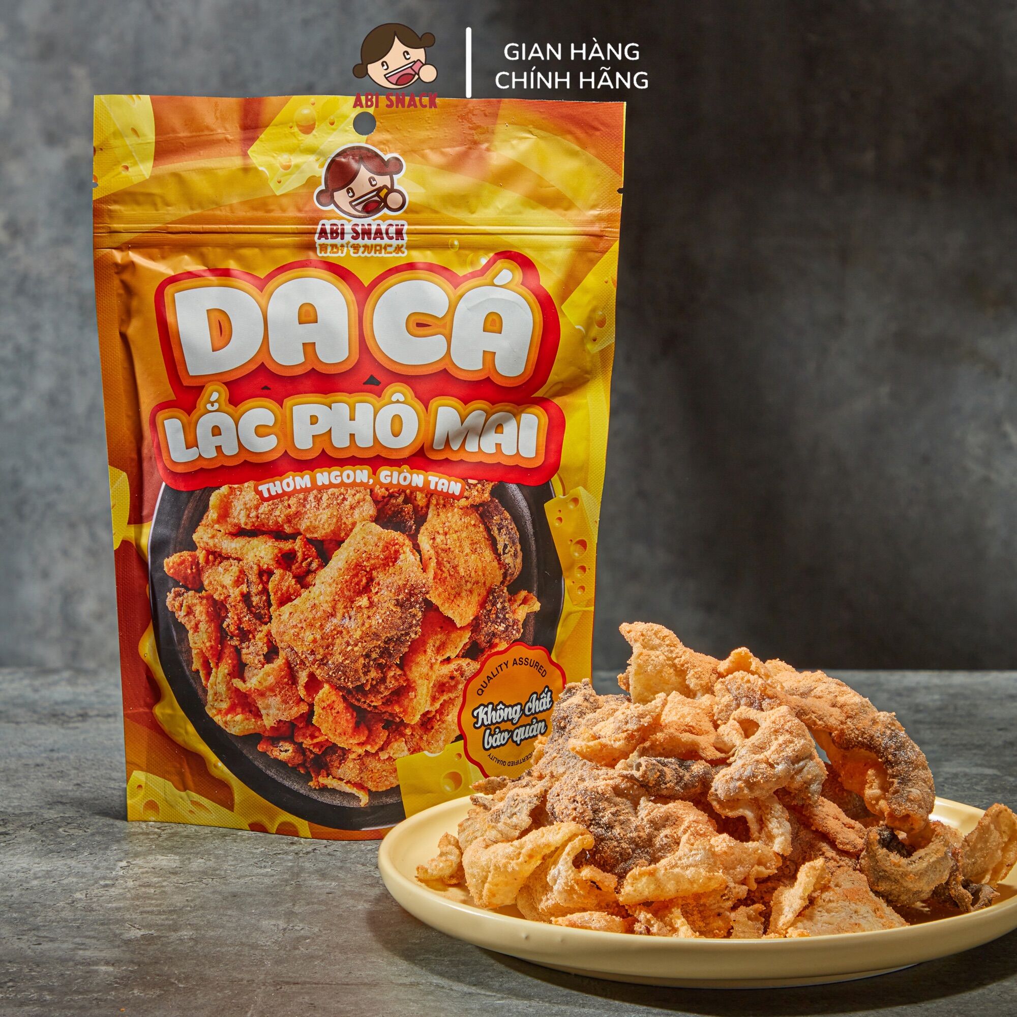 Snack Da Cá Lắc Phô Mai - Abi Snack - 70gram