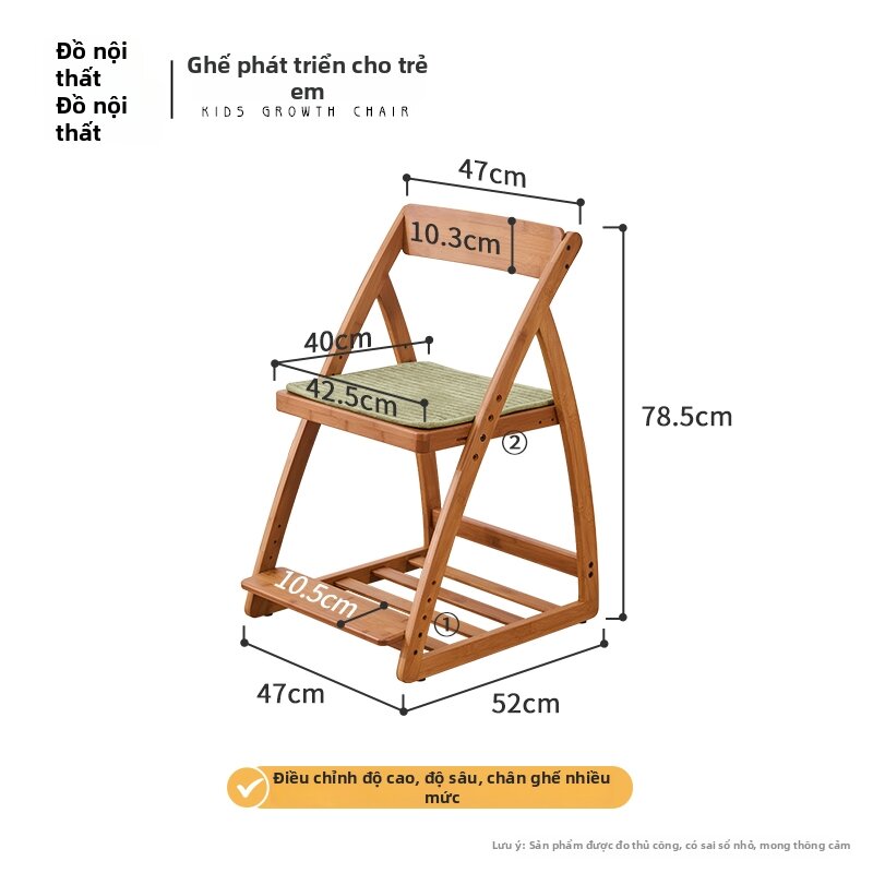 Adjustable Height Child's Study Chair - 3
