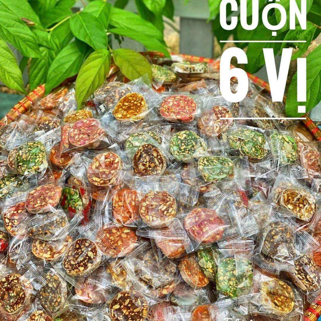 Kẹo chuối cuộn mix 6 vị