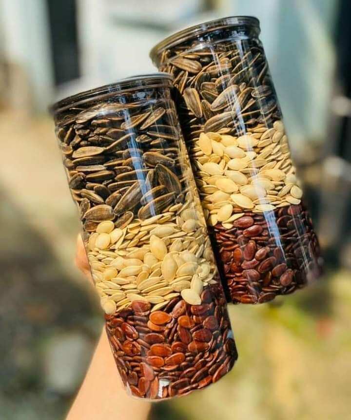 Hạt mix 3 vị rang củi (Hướng dương- Hạt dưa- Bí trắng) 350g