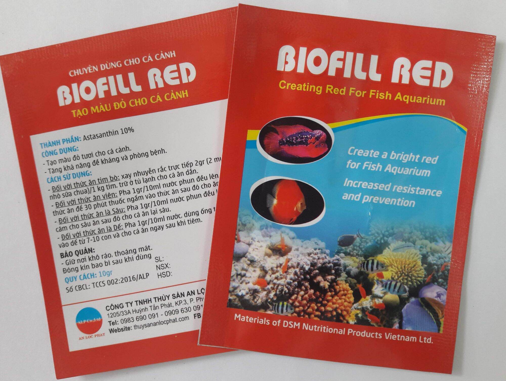 Biofil red giúp cá lên màu rực lửa