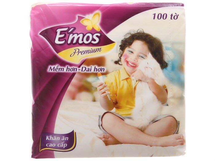 Khăn Giấy Vuông E’mos 100tờ