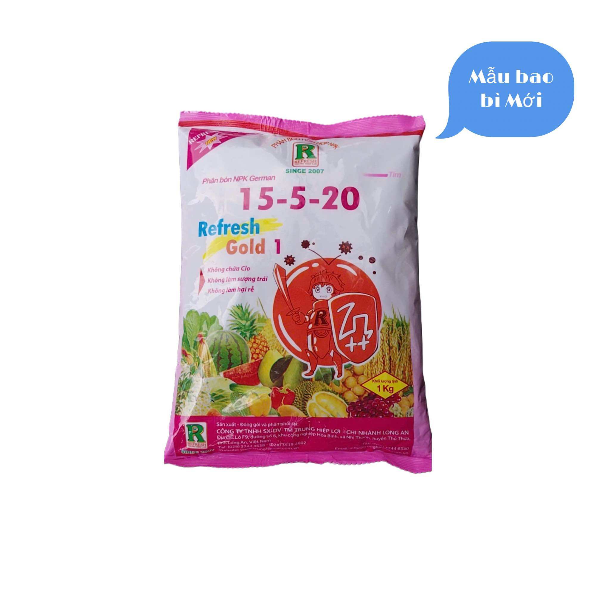 Phân bón NPK 15-5-20 - NPK Refresh Gold 1KG