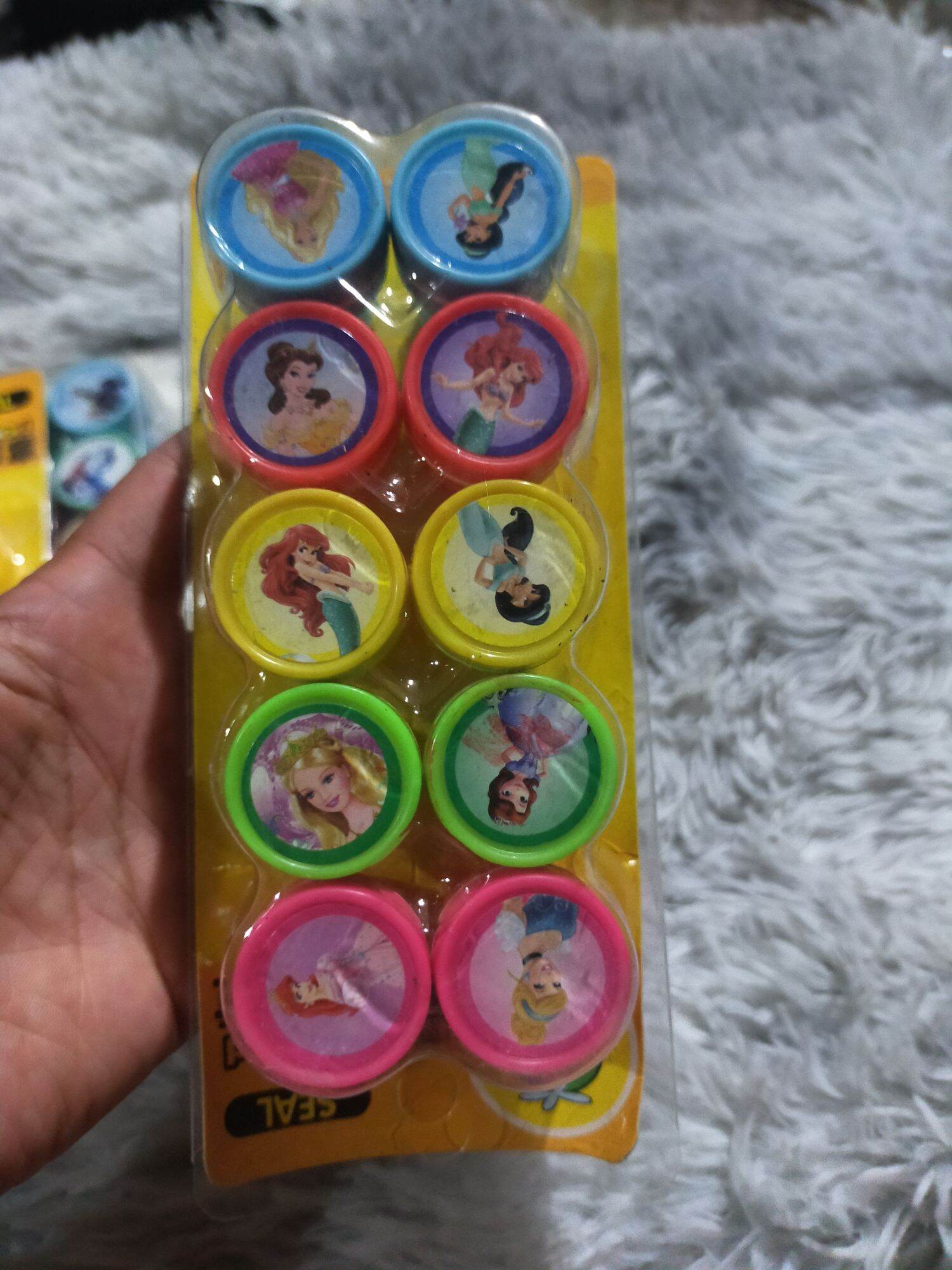 Vỉ 10 con dấu hình công chúa cho bé gai