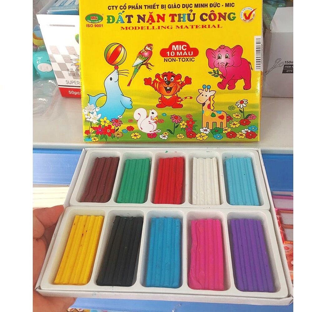 Bộ đất nặn 10màu cho bé hàng Việt Nam