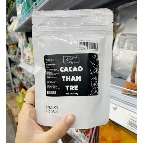 |công thức đi kèm|bột cacao than tre nguyên chất bentrecocoas gói 100g- tặng công thức trà sữa than tre hot hit