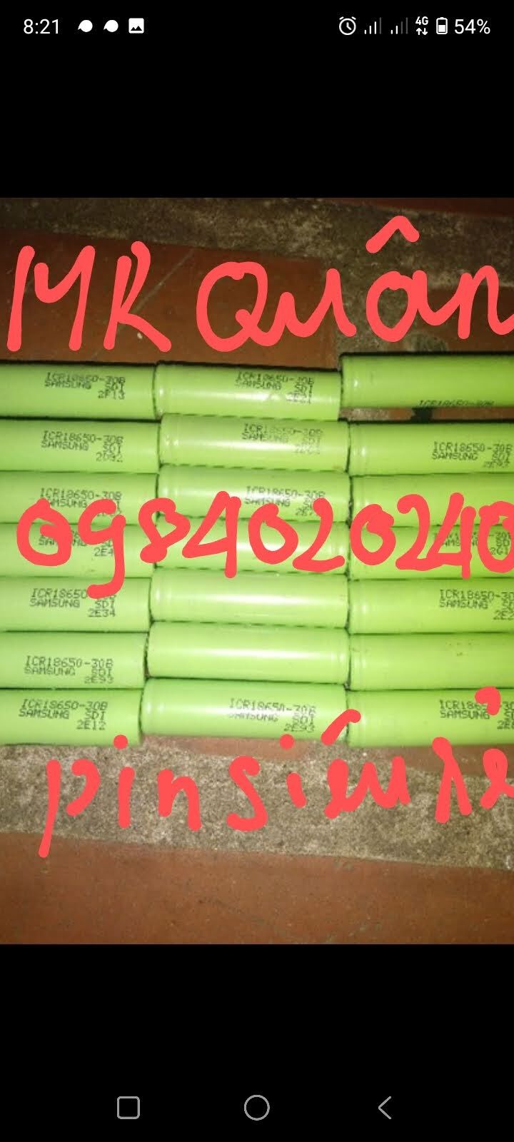 cell pin 18650 samsung 30B hàng chọn lọc