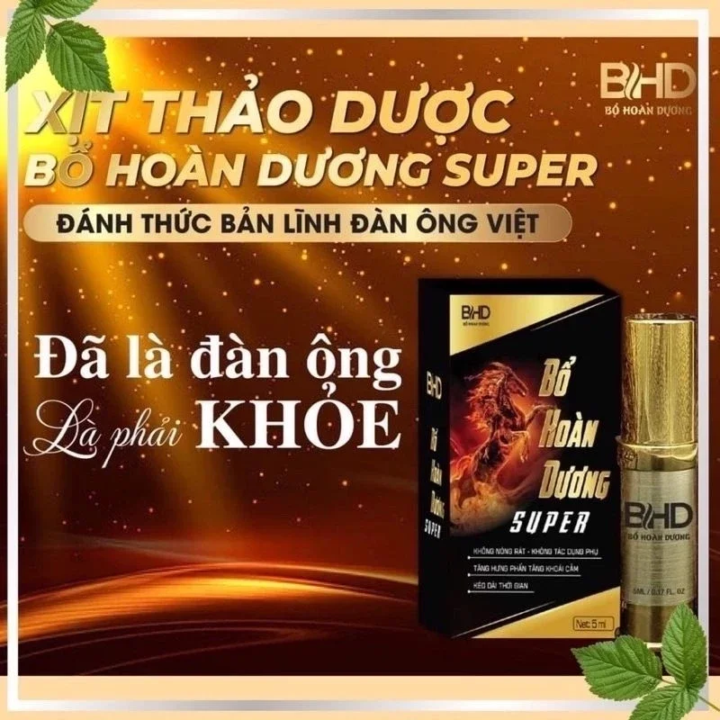 Xịt thảo dược bổ hoàn dương 5 ml . che tên sp khi giao