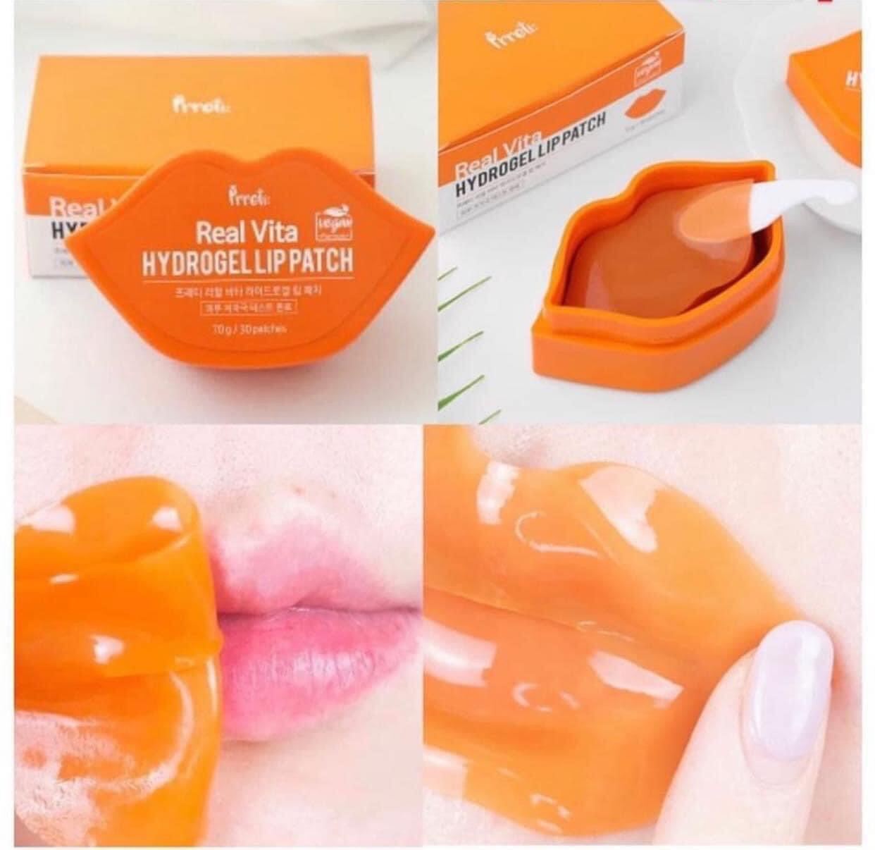 Mặt nạ dưỡng môi Prreti: Real Vita Hydrogel Lip PATCH 30m