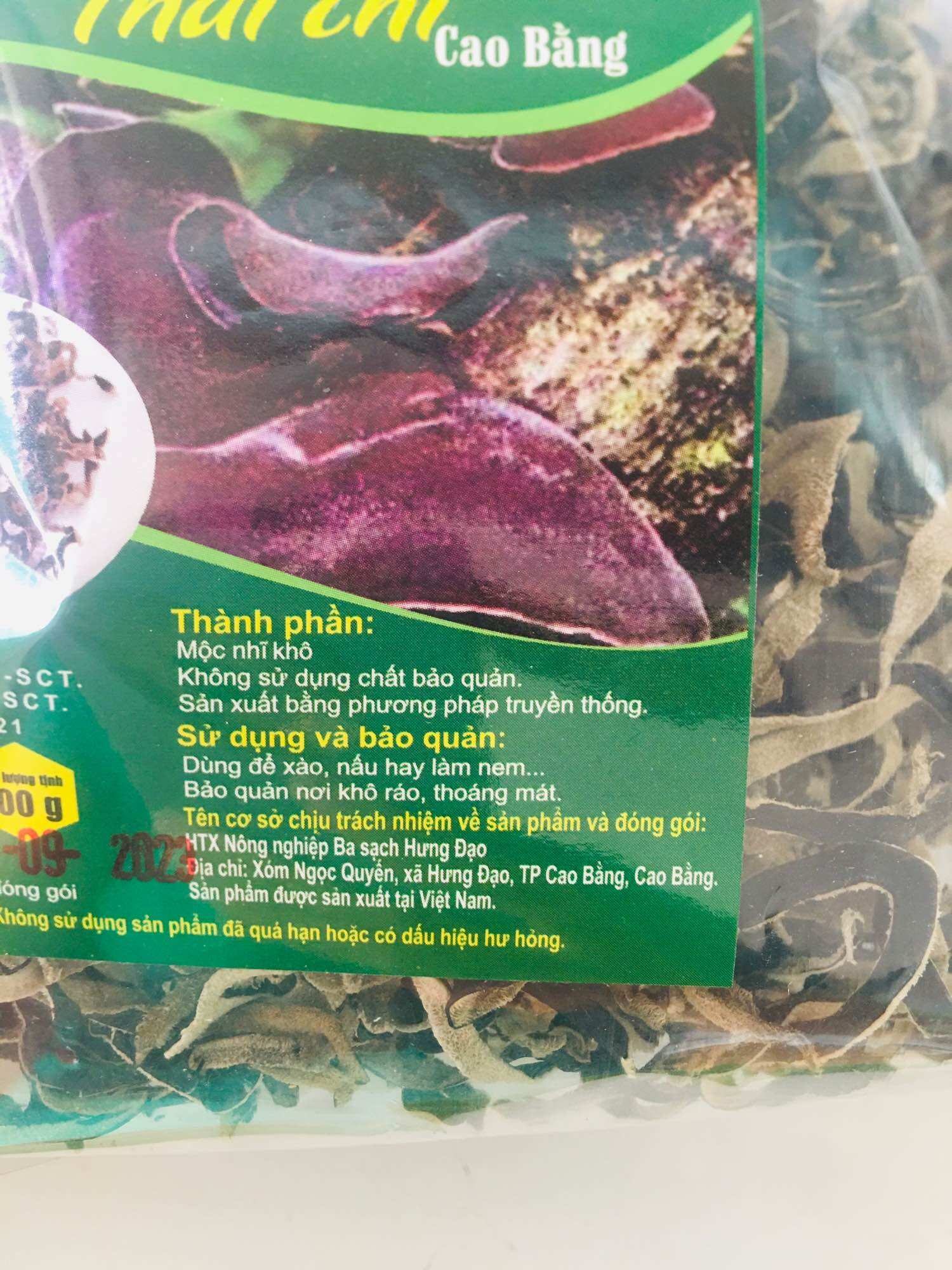 Mộc nhĩ khô Cao Bằng 100gram