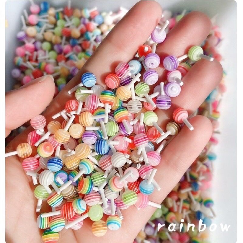 Set charm kẹo mút đính móng tay