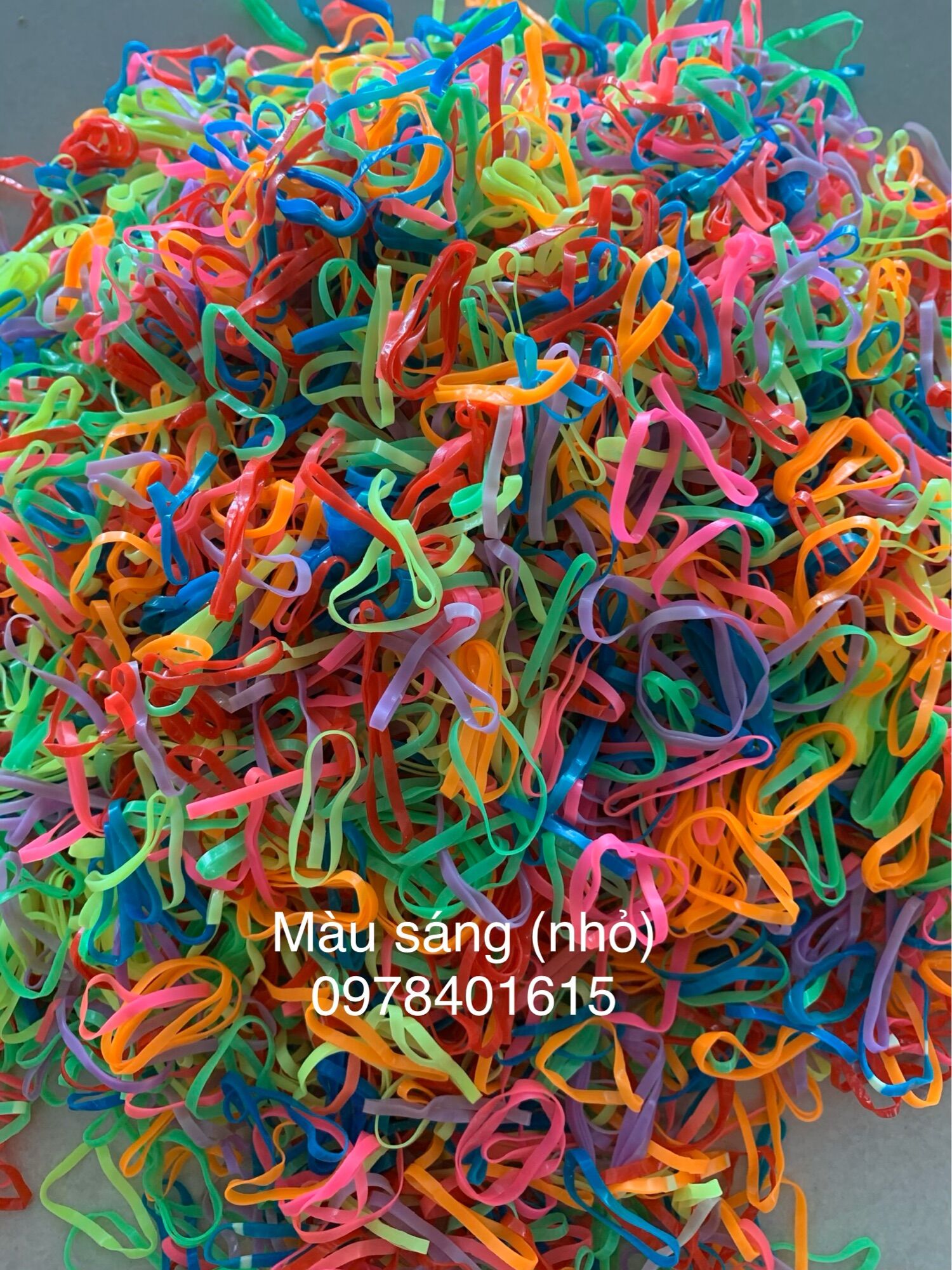 Thun cột tóc cho bé đủ màu 500g