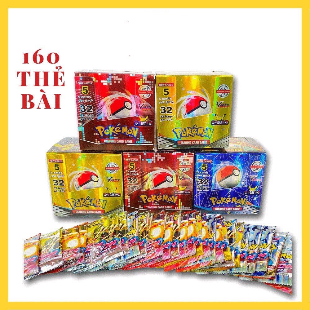 Hộp 160 thẻ bài vip pokemon