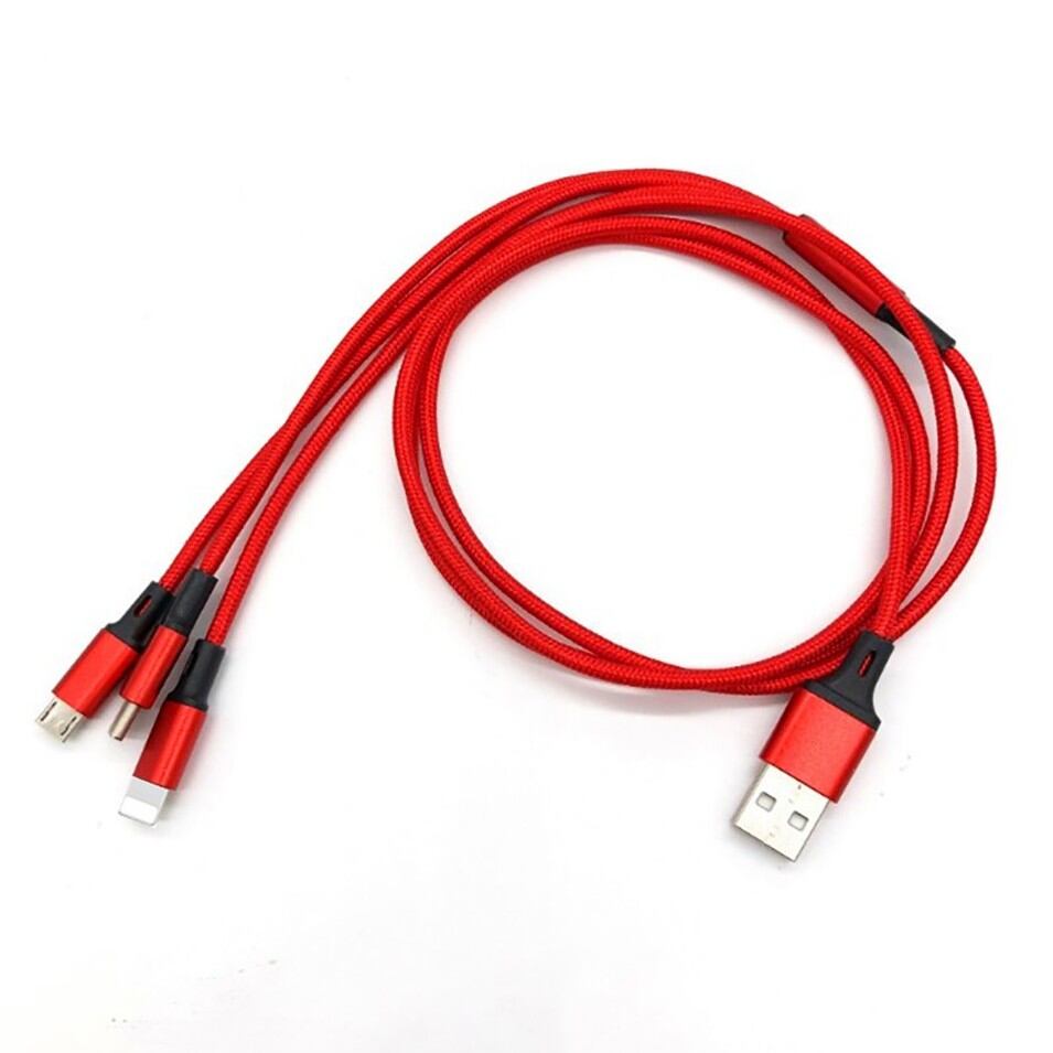 Cáp Sạc 3 Đầu Micro USB,TyPe C... Siêu Bền Siêu Tiện Lợi.