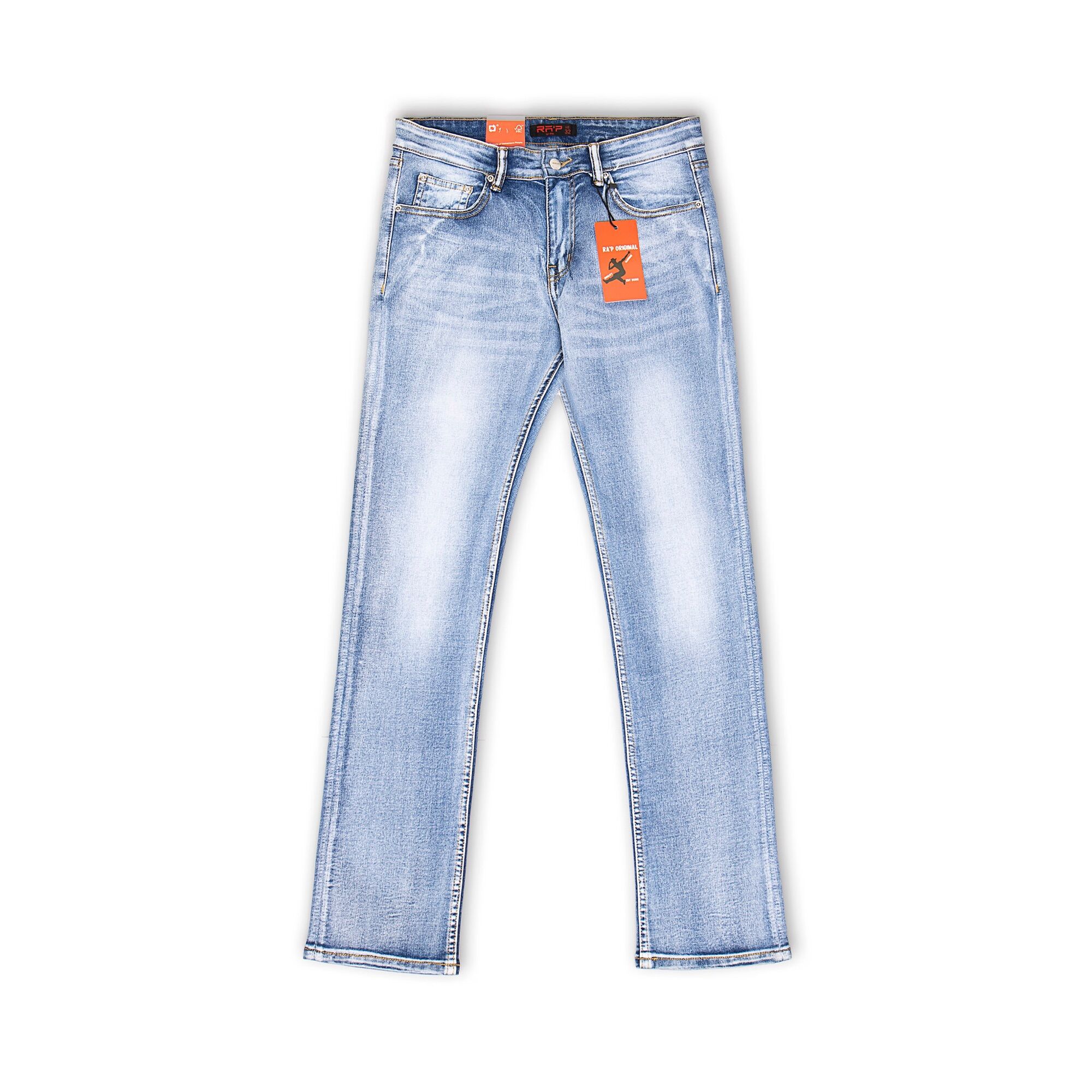 Quần Jeans Nam Dáng Slim Chỉ Nổi Thương hiệu RA’P 568CT-0002
