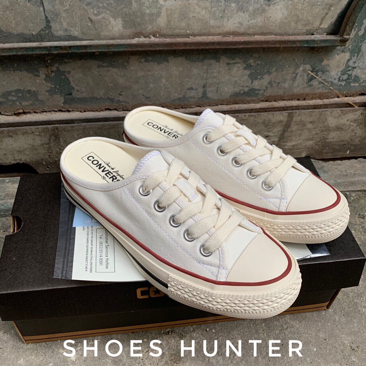 GIÀY CV SLIP-ON Đen, trắng (Full box, bill)