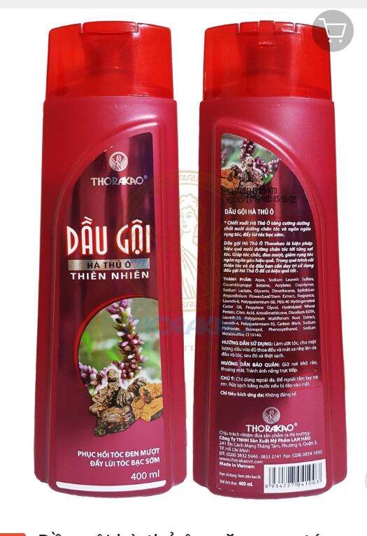 [Hcm]Dầu Gội Hà Thủ Ô Thorakao 400Ml