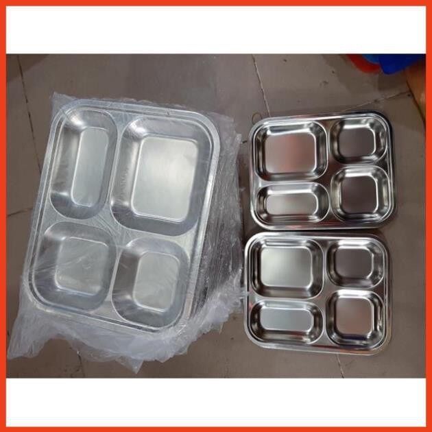 Khay cơm inox 4 ngăn giá rẻ