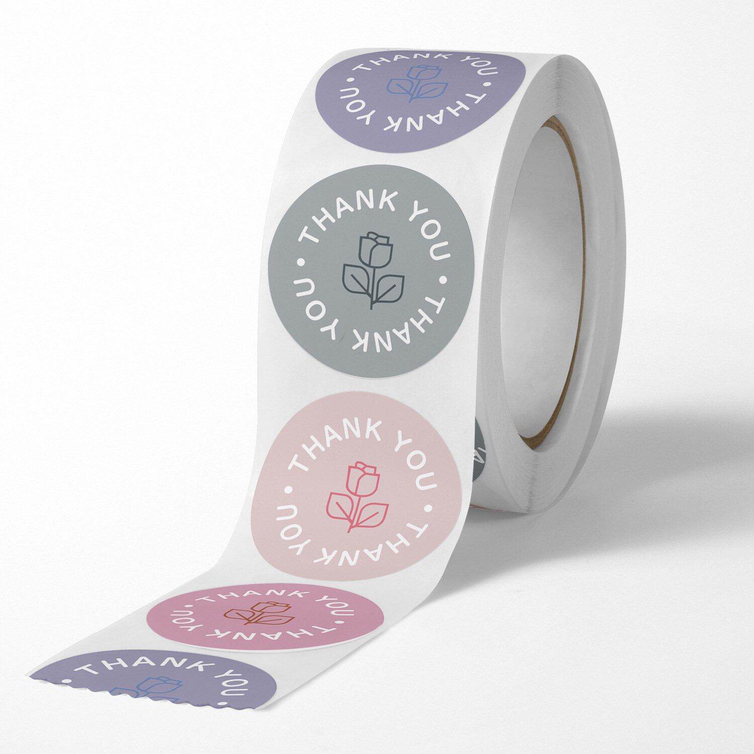 Cuộn 500 decal nhãn dán Thank you