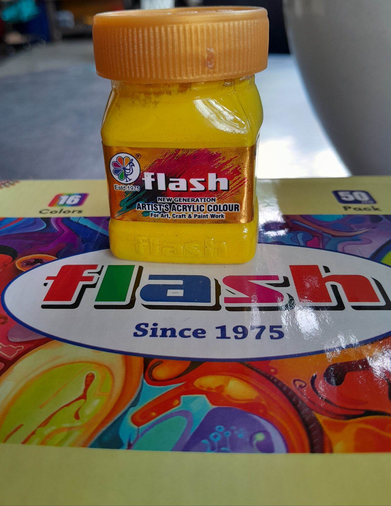 Màu sơn ấn độ 7202 flash 50ml, màu sơn bền đẹp , vẽ lên được đa chất liệu nhập khẩu chín hãng