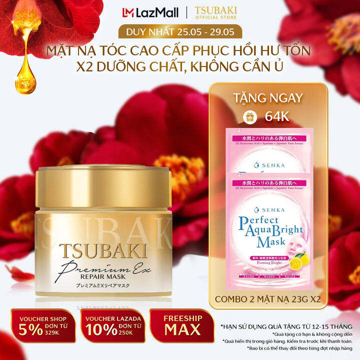 Mặt nạ tóc Phục hồi hư tổn tóc cao cấp Tsubaki Premium Repair Mask 180g