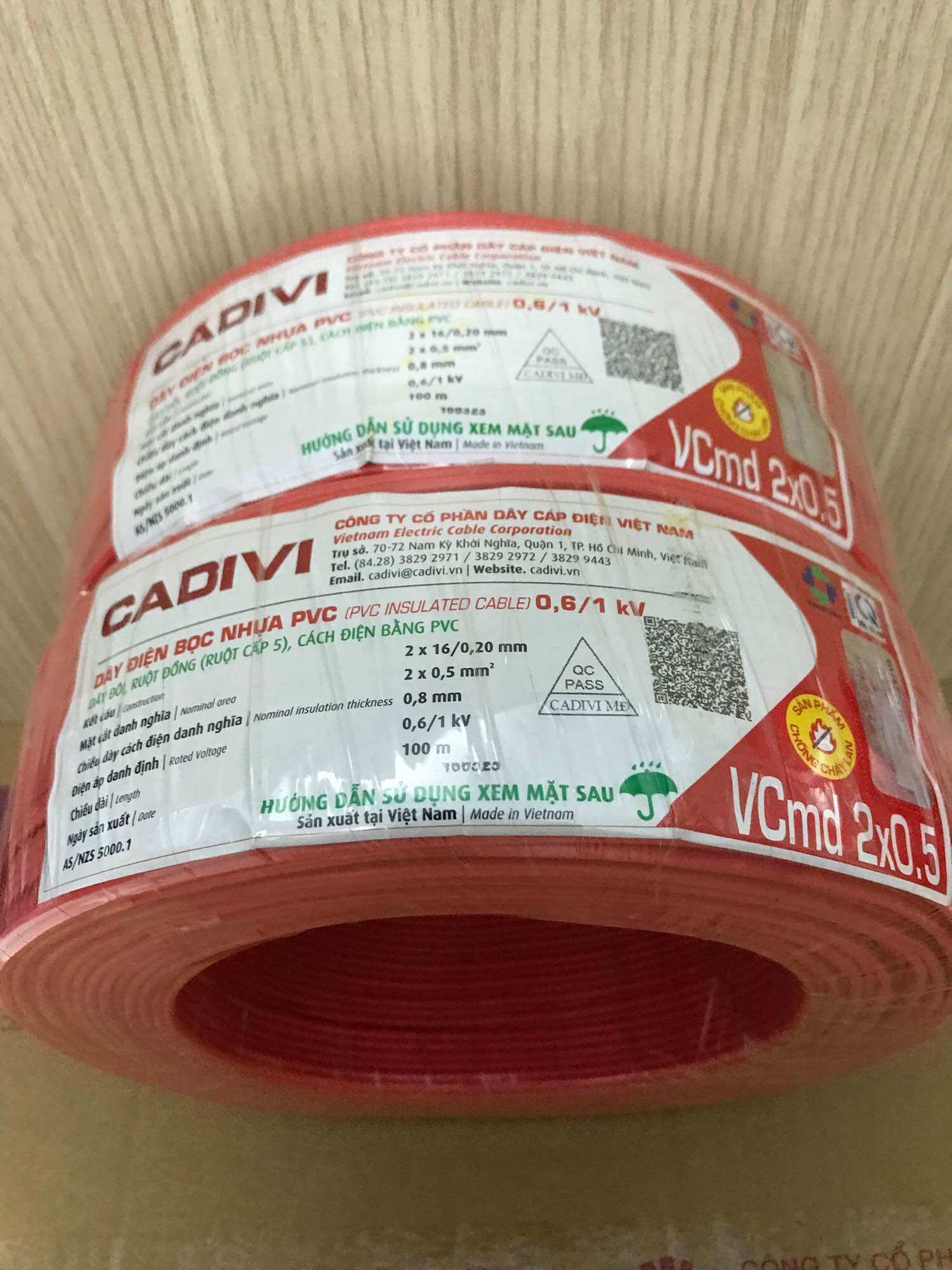 Dây đôi cadivi cuộn 100m