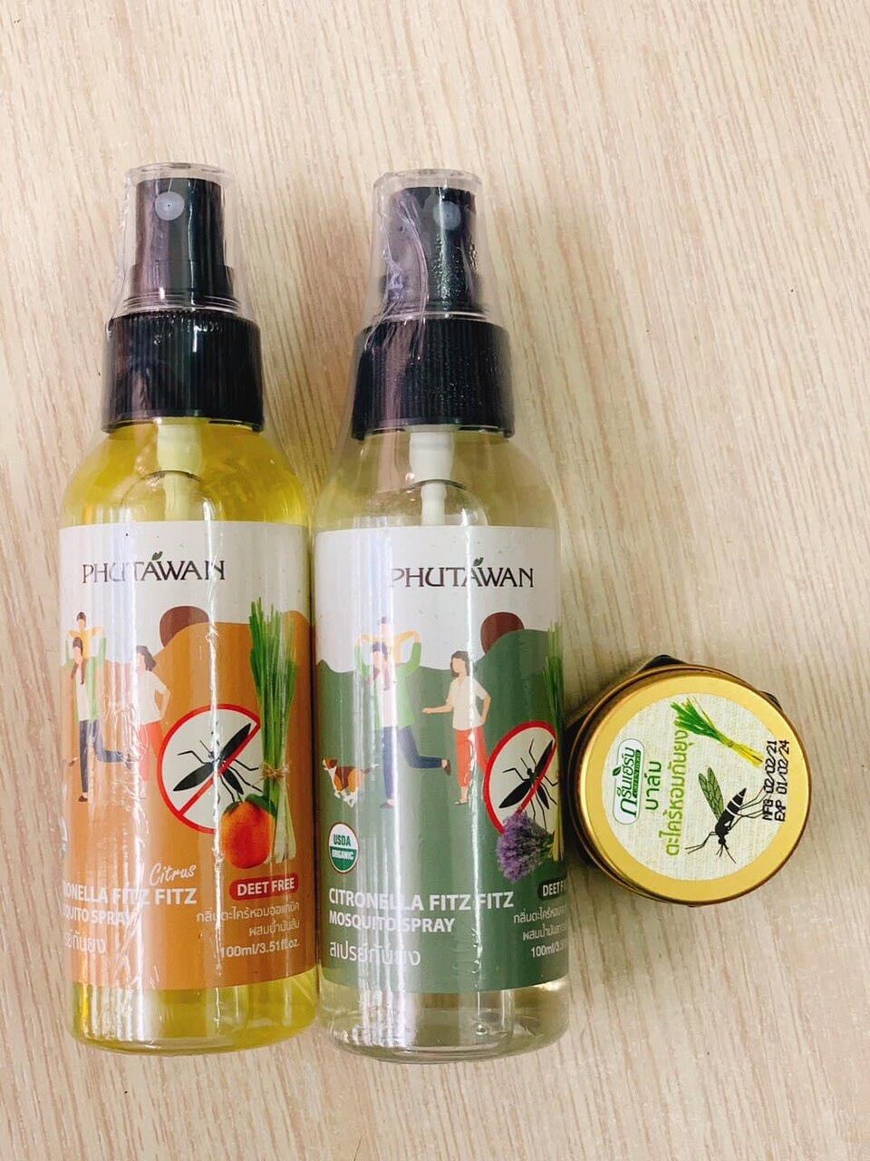 Xịt chống muỗi Phutawan 100ml thái lan