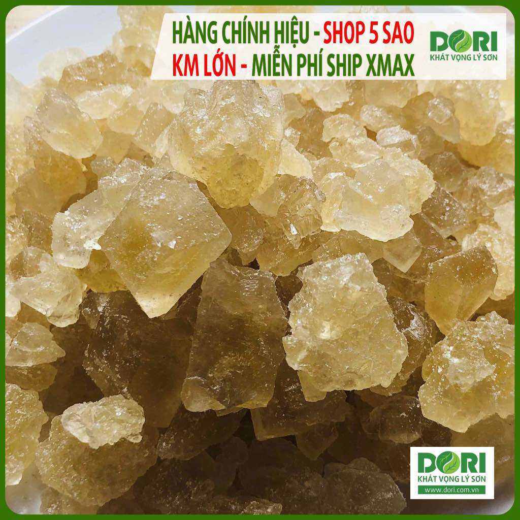 Đường phèn đường phổi vàng (nâu) Dori Food Không chất tẩy 1kg, 500g